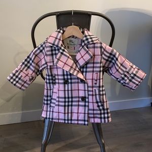 Toddler Burberry Nova Check trench coat